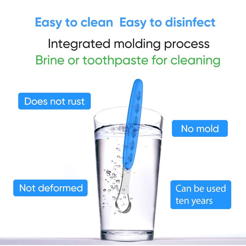 Sestball New Version Tongue Scraper Cleaner for Adults & Kids, Medical Grade Metal Tongue Brushes Set for Fresh Breath Dental Eliminate Bad Breath in Seconds (4 pcs) - Image 5